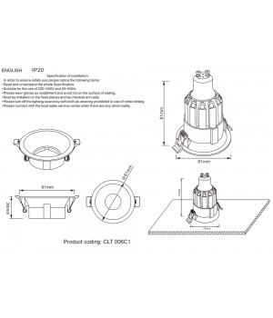 Светильник встраиваемый Crystal Lux CLT 006C1 WH-foto3