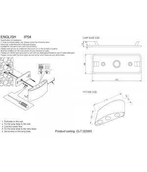 Влагозащищенный светильник Crystal Lux CLT 023W3 BL-foto3