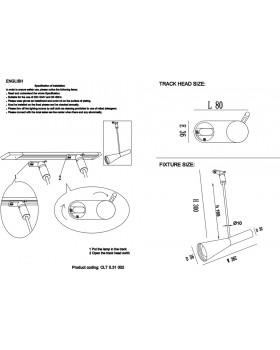 Cветильник трековый однофазный Crystal Lux CLT 0.31 002 WH-foto2