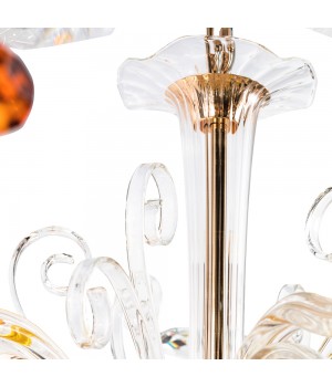 Люстра Crystal Lux CATARINA SP6 V2 GOLD/TRANSPARENT-COGNAC-foto4