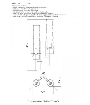 Бра Crystal Lux PRIMAVERA AP2 GOLD-foto5