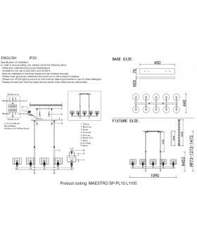 Люстры Crystal Lux MAESTRO SP-PL10 L1100 GOLD-foto2
