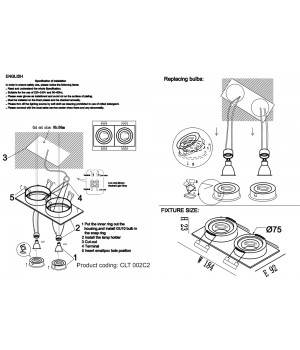 Светильник встраиваемый Crystal Lux CLT 002C2 BL-foto3