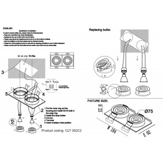Светильник встраиваемый Crystal Lux CLT 002C2 BL-foto3