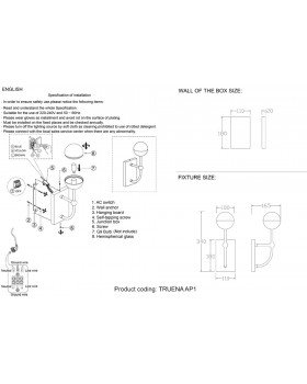 Бра Crystal Lux TRUENA AP1 NICKEL-foto5