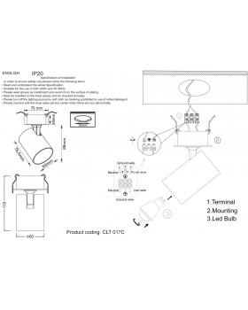 Светильник встраиваемый Crystal Lux CLT 017C BL-GO-foto3