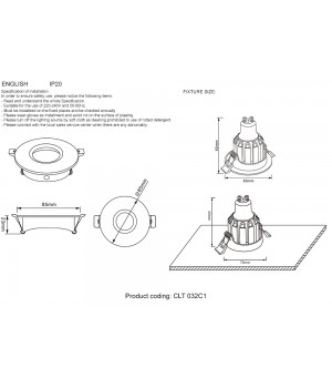 Светильник встраиваемый Crystal Lux CLT 032C1 BL-foto3