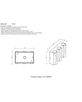 Бра Crystal Lux CLT 022W3 WH 4000K-foto4