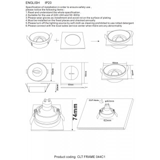Декоративная рамка Crystal Lux CLT FRAME 044C1 GO-foto4