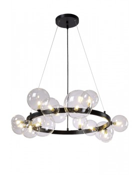 Люстра Crystal Lux AGATA SP15 V2 BLACK/TRANSPARENTE-foto3