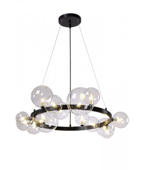 Люстра Crystal Lux AGATA SP15 V2 BLACK/TRANSPARENTE-foto3