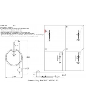 Бра Crystal Lux RODRIGO AP20W LED BLACK/GOLD-foto6