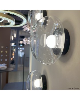 Бра Crystal Lux BOSQUE AP1 BLACK/TRANSPARENT-foto3