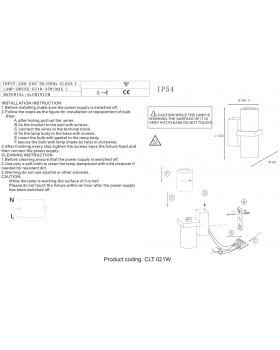 Бра Crystal Lux CLT 021W BL-foto2