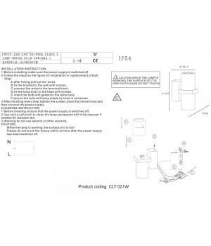 Бра Crystal Lux CLT 021W BL-foto2