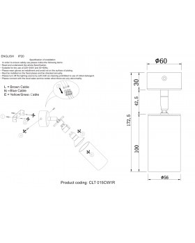 Светильник потолочный Crystal Lux CLT 015CW1R BL-GO-foto3