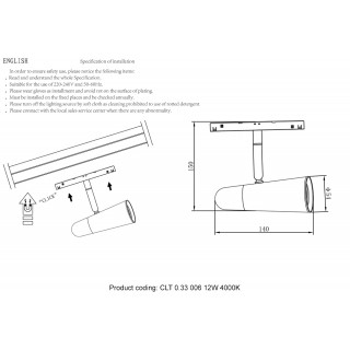 Светильник трековый магнитный Crystal Lux CLT 0.33 006 12W WH-CH 4000K-foto3
