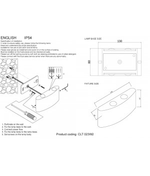 Влагозащищенный светильник Crystal Lux CLT 023W2 BL-foto3