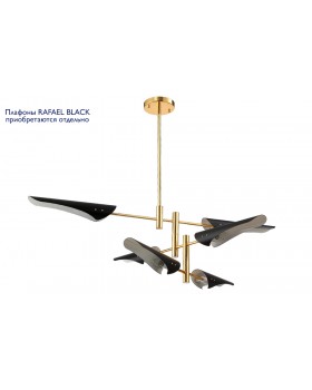 Люстра (без плафонов) Crystal Lux RAFAEL SP6 GOLD-foto4