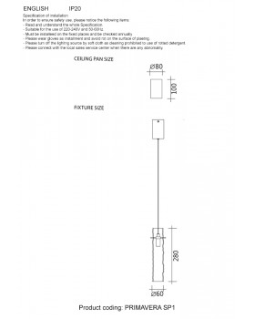 Светильник подвесной Crystal Lux PRIMAVERA SP1 GOLD-foto5