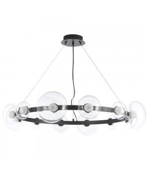 Люстра Crystal Lux BOSQUE SP12 BLACK/TRANSPARENT-foto3