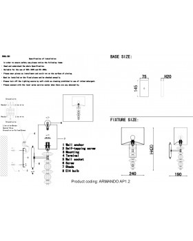 Бра Crystal Lux ARMANDO AP1.2 CHROME-foto3