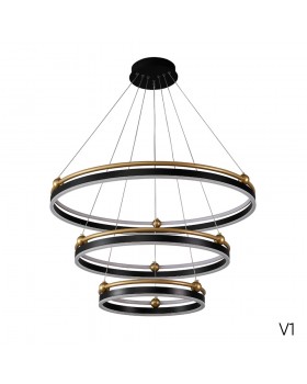 Люстра Crystal Lux FERNANDO SP158W LED BLACK/GOLD-foto2