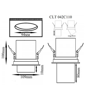 Светодиодный поворотный светильник Crystal Lux CLT 042C110 WH-foto2