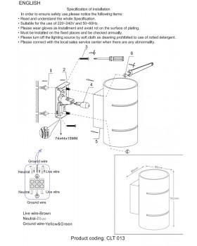 Бра Crystal Lux CLT 013 WH-foto2