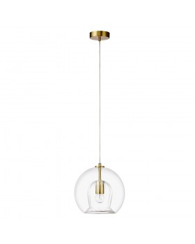 Светильник подвесной Crystal Lux LUISA SP1 BRASS/TRANSPARENT