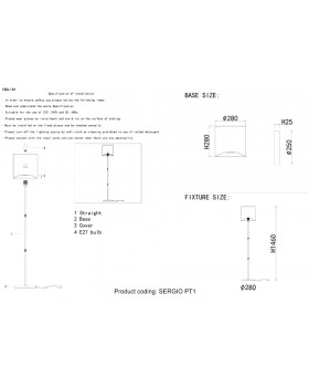 Торшер Crystal Lux SERGIO PT1 NICKEL-foto5