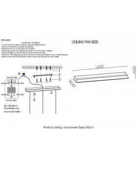 Потолочная база Crystal Lux L600-3 GOLD-foto2