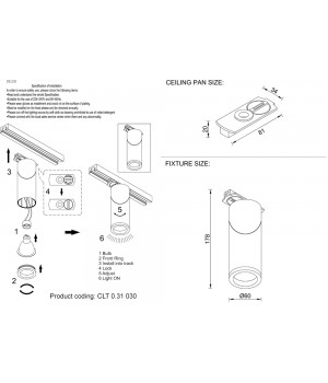 Светильник однофазный Crystal Lux CLT 0.31 030 WH-foto2