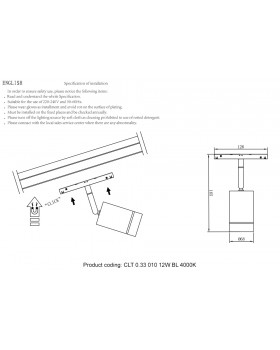Светильник трековый магнитный Crystal Lux CLT 0.33 010 12W BL 4000K-foto3