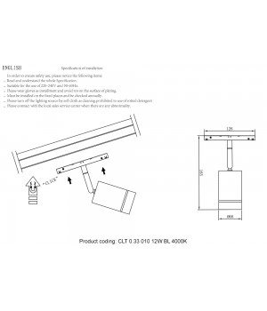 Светильник трековый магнитный Crystal Lux CLT 0.33 010 12W BL 4000K-foto3