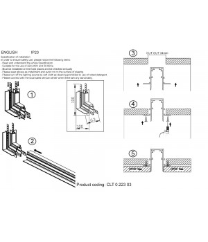Внешний соединитель угловой для встраиваемого магнитного шинопровода Crystal Lux CLT 0.223 03 BL-foto2