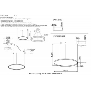 Люстра Crystal Lux FORTUNA SP88W LED GOLD-foto3