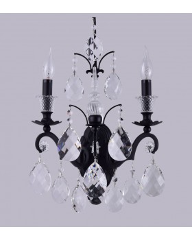 Бра Crystal Lux MAGNIFICO AP2 BLACK/TRANSPARENT