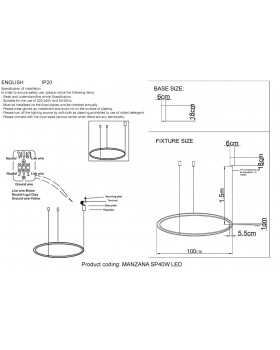 Люстра Crystal Lux MANZANA SP40W LED BLACK-foto3