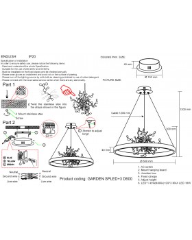 Люстра Crystal Lux GARDEN SPLED+3 D600 CHROME-foto5