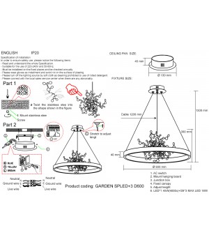 Люстра Crystal Lux GARDEN SPLED+3 D600 CHROME-foto5