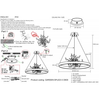 Люстра Crystal Lux GARDEN SPLED+3 D600 CHROME-foto5