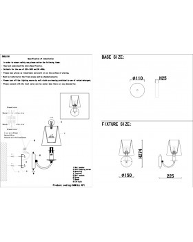 Бра Crystal Lux CAMILA AP1 GOLD-foto3