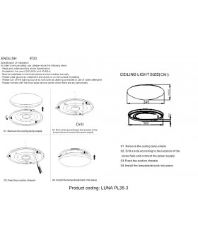 Светильник Crystal Lux LUNA PL35-3-foto6