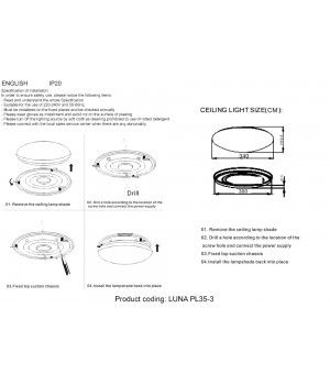 Светильник Crystal Lux LUNA PL35-3-foto6