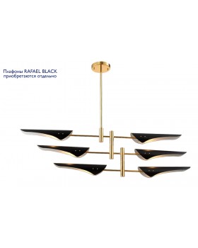 Люстра (без плафонов) Crystal Lux RAFAEL SP6 GOLD-foto3