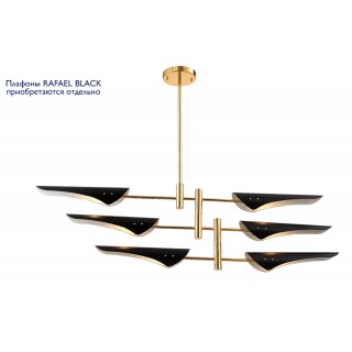 Люстра (без плафонов) Crystal Lux RAFAEL SP6 GOLD-foto3
