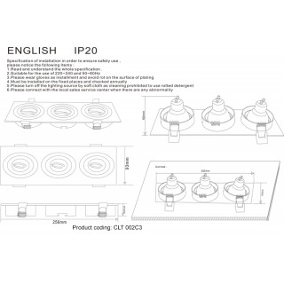 Светильник встраиваемый Crystal Lux CLT 002C3 BL-foto4