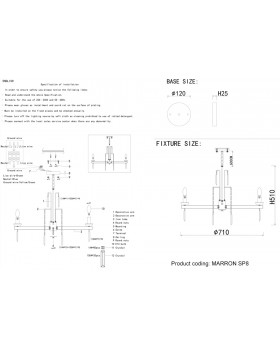 Люстра Crystal Lux MARRON SP8 CHROME-foto5