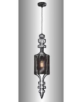 Светильник подвесной Crystal Lux PRIMA SP1 B BLACK-SILVER/BLACK-foto2